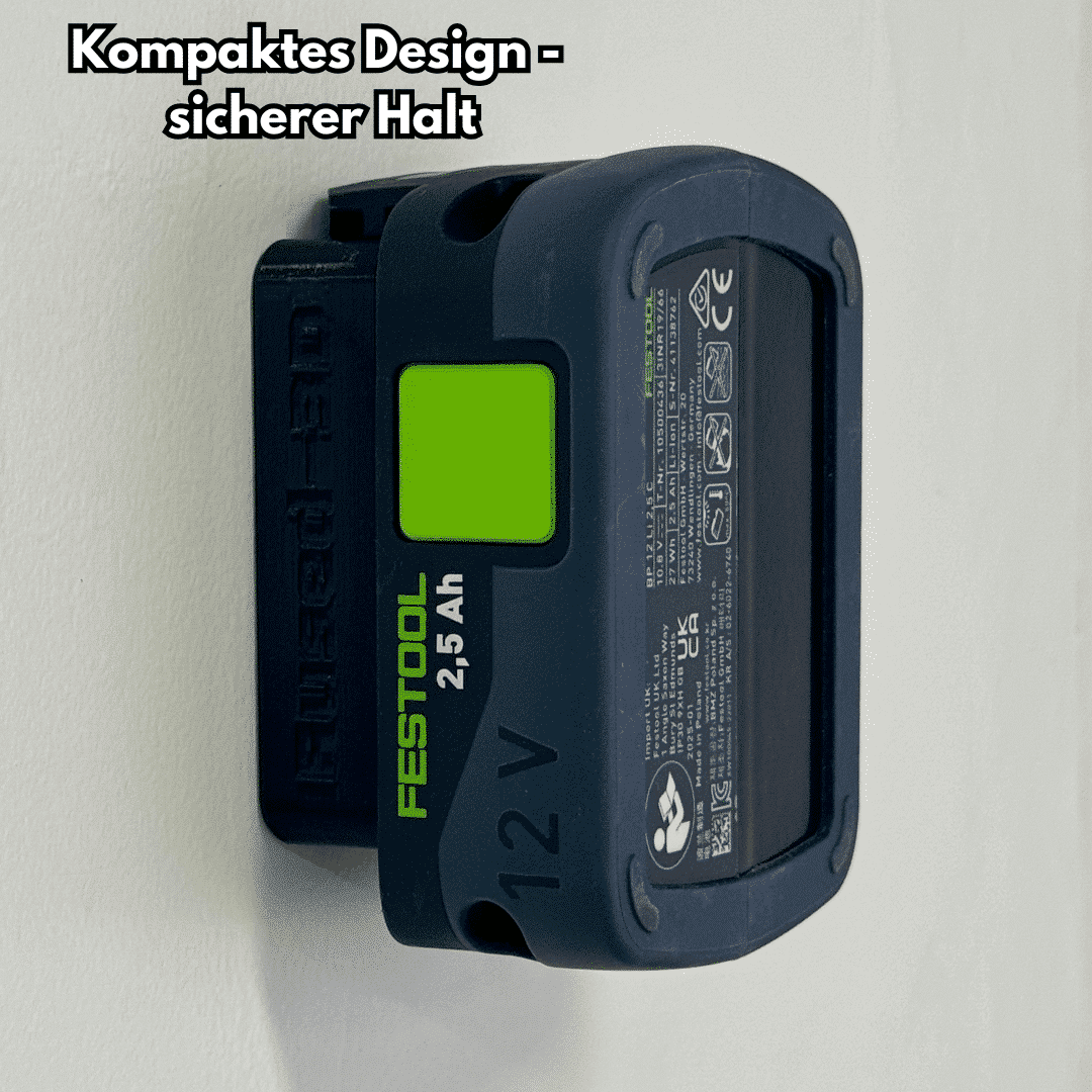 Support mural pour support de batterie Festool 12V - station d'accueil pour batterie Festool 12V