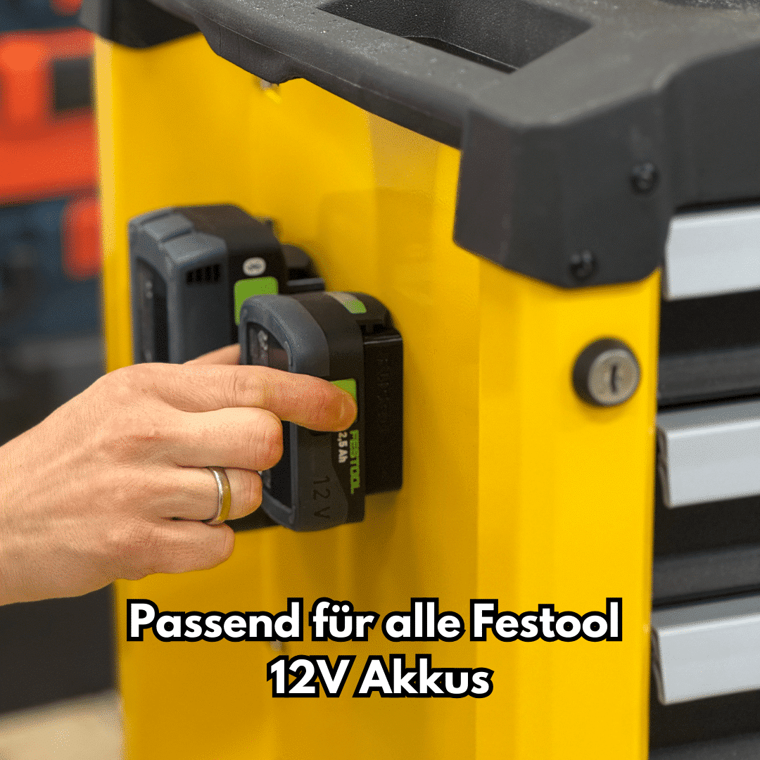 Support mural pour support de batterie Festool 12V - station d'accueil pour batterie Festool 12V