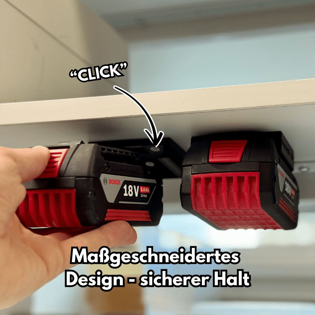 Bosch 18V Akkuhalter – AkkuDock Wandhalterung AMPShare