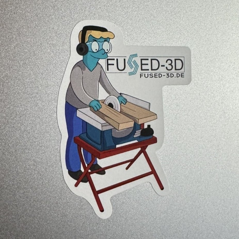 Samolepky Pracovník na stolní pilu Fused-3D (2 ks)