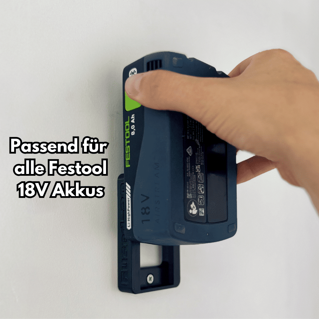 Festool 18V Akkuhalter Wandhalterung - Akkudock Festool 18V