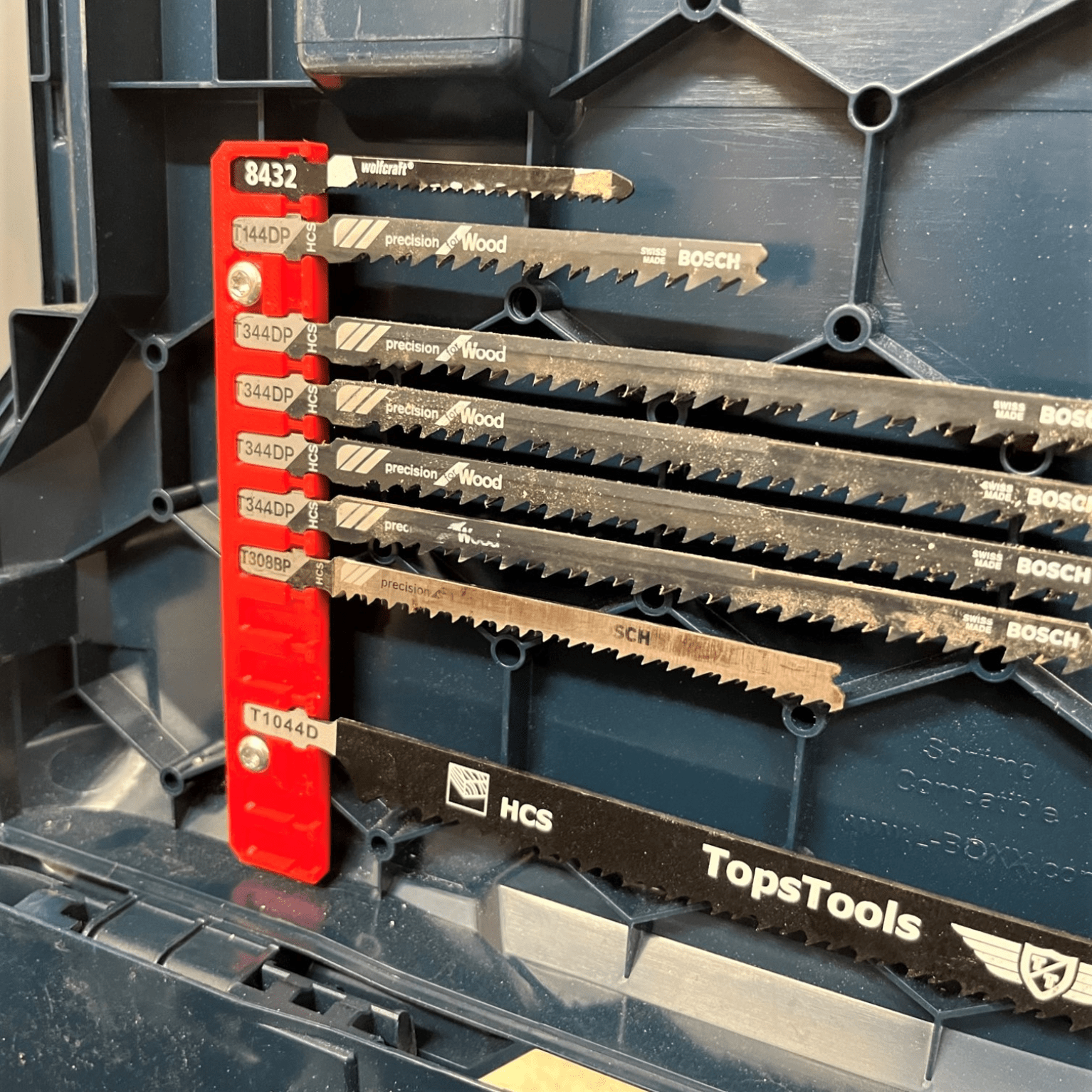 L Boxx holder for jigsaw blades