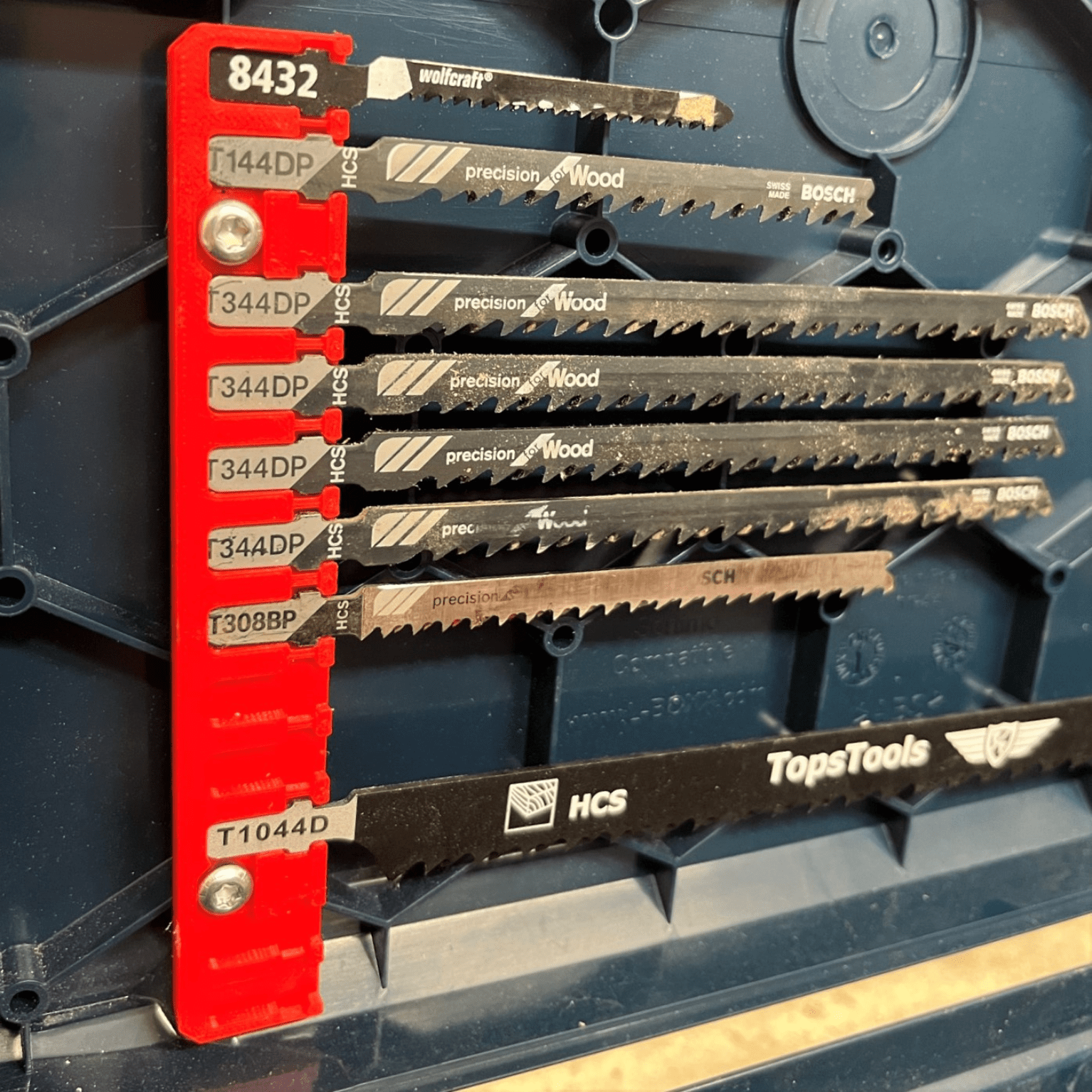 L Boxx holder for jigsaw blades